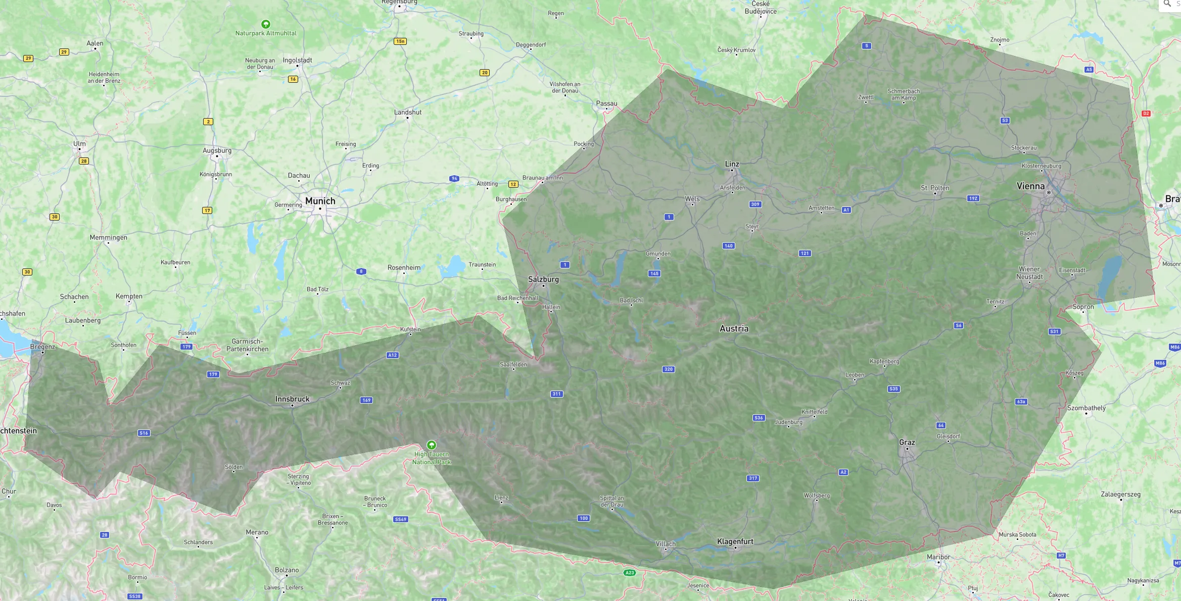 Revealed output (black fill = party outside)