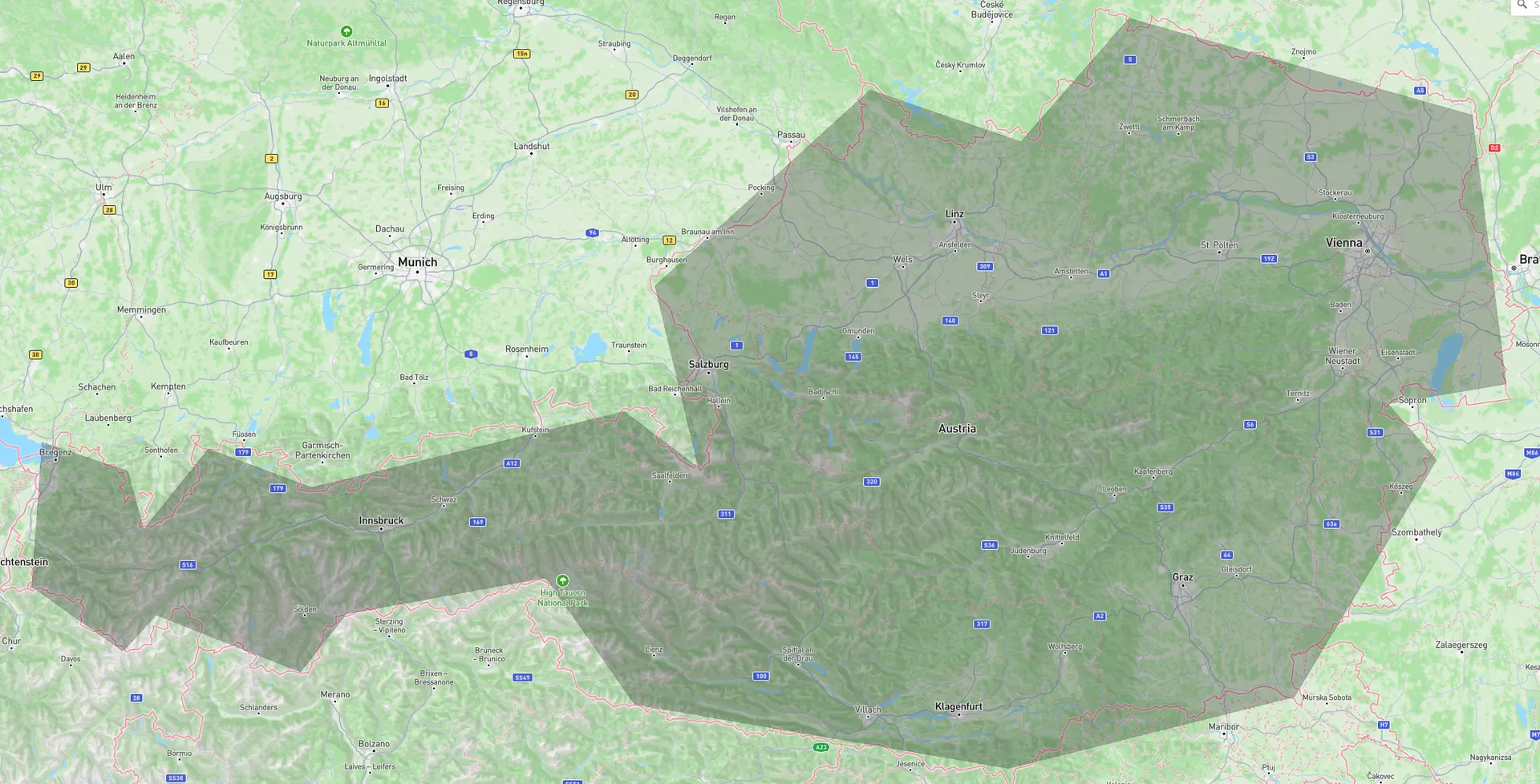 Revealed output (black fill = party outside)